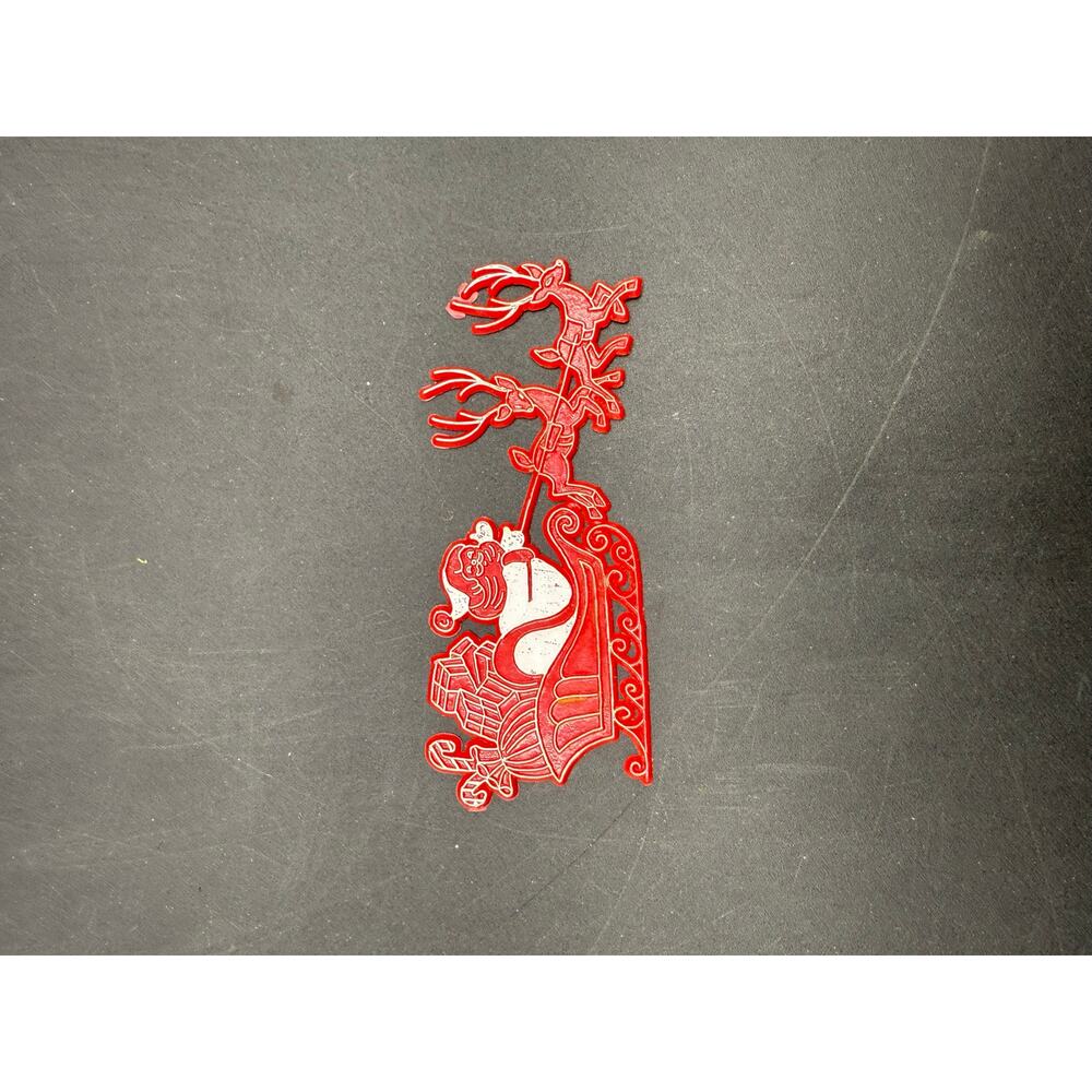 Vintage Santa Claus Red Christmas Cake topper